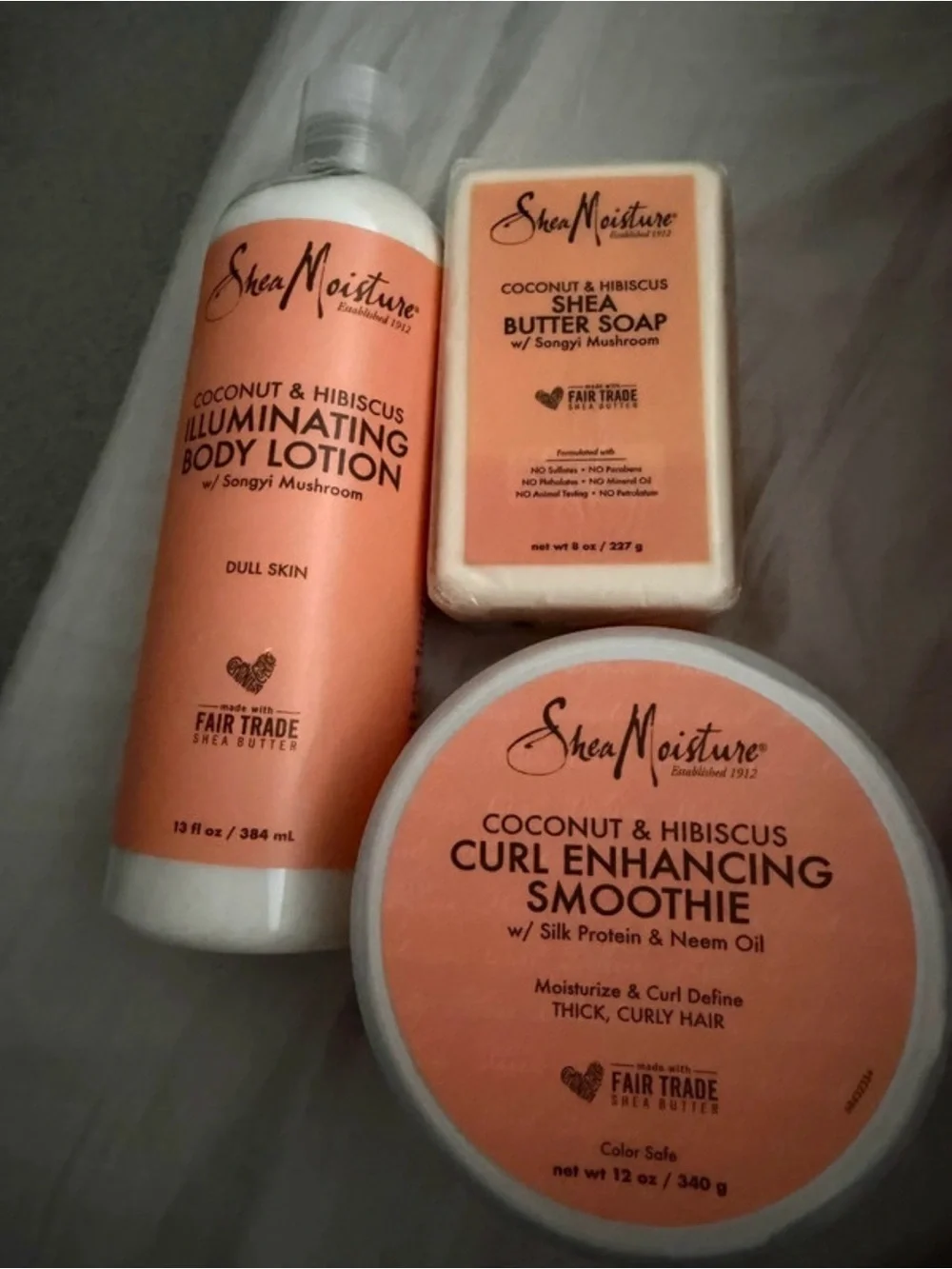 Shea Moisture Coconut & Hibiscus Body Care Trio